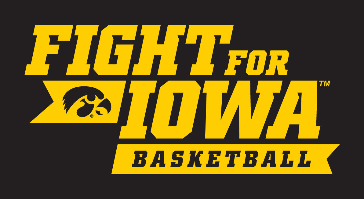 Fight for Iowa Basketball, color on black variant, cell 2