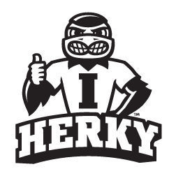Herky Mascot, half body, black and white variant, cell 7