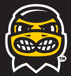 Herky Mascot, head only, color on black variant, cell 14