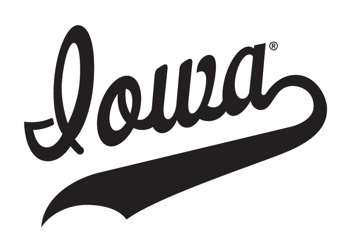 Iowa script wordmark, black variant, cell 4
