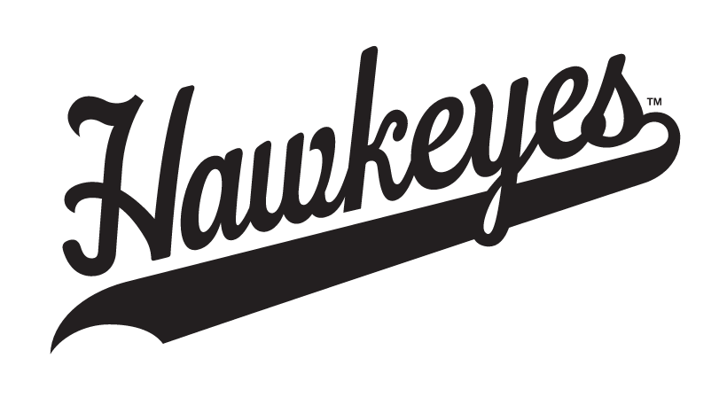 Hawkeyes script wordmark, black variant, cell 9