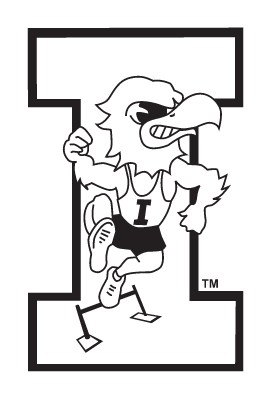 Herky the Hawk on I, track, black and white variant, cell 10