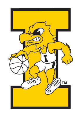 Herky the Hawk on I, basketball, color variant, cell 13