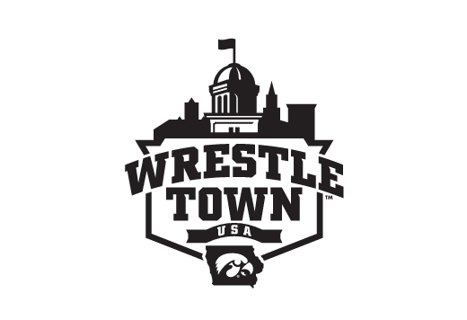 Wrestle Town USA logo, black and white variant, cell 3