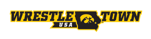Wrestle Town USA logo, full color, horizontal compact variant, cell 13