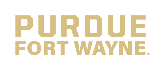 Purdue Fort Wayne wordmark, solid gold variant, cell 32