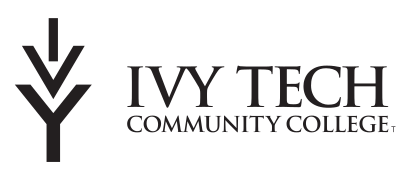 Ivy Tech Community College logo, horizontal black variant, cell 29