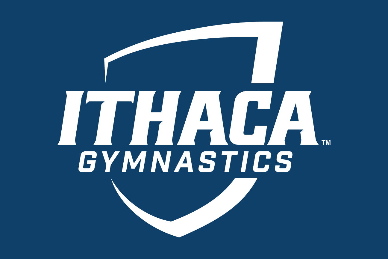 Ithaca College Gymnastics, white/blue on navy variant, cell 91