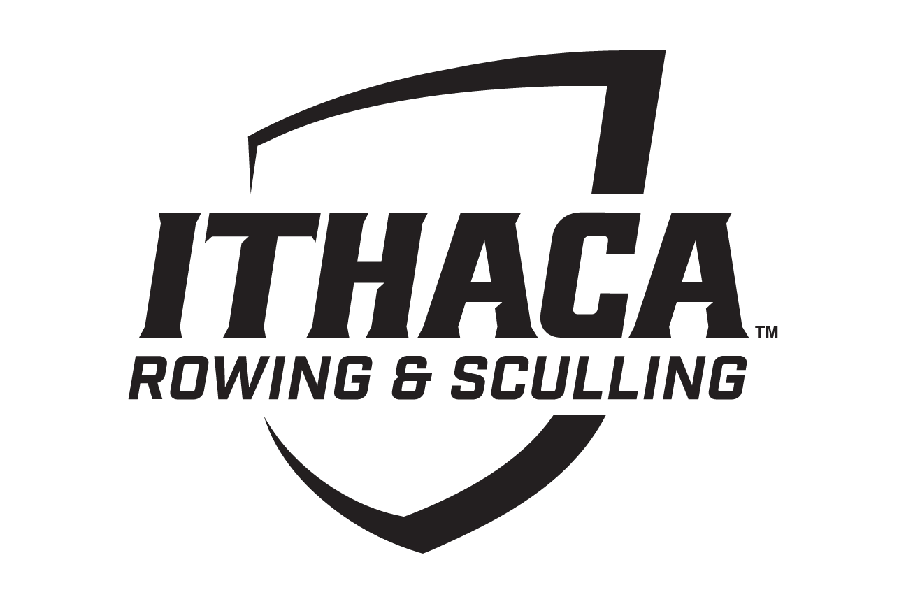 Ithaca Rowing & Sculling logo, black on white variant, cell 118