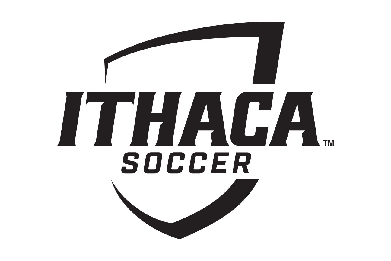 Ithaca Soccer logo, black on white variant, cell 128
