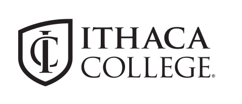 Ithaca College logo, stacked small icon, black variant, cell 6