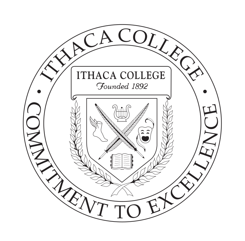 Ithaca College seal, black variant, cell 17