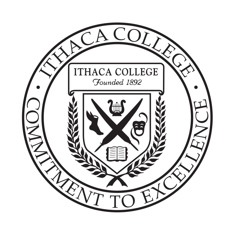 Ithaca College seal, black variant, cell 18