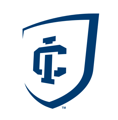Ithaca Athletics emblem, blue on white variant, cell 39