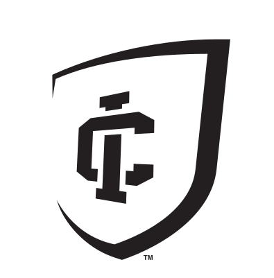 Ithaca Athletics emblem, black on white variant, cell 42