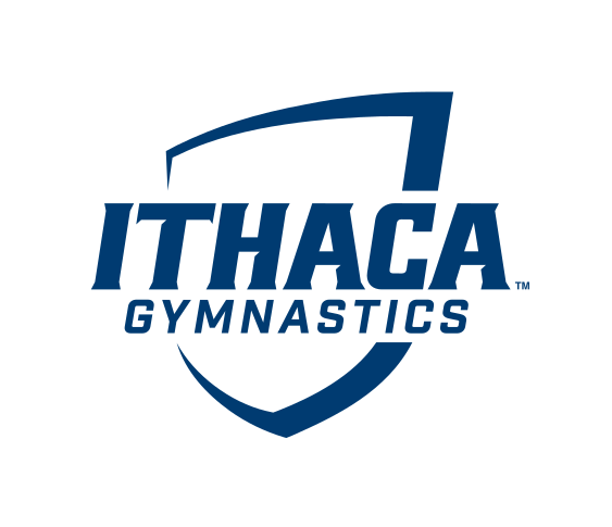 Ithaca College Gymnastics, navy on white variant, cell 90