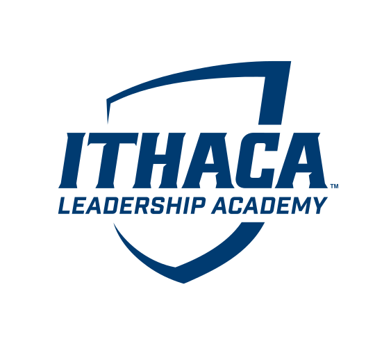 Ithaca College Leadership Academy, navy on white variant, cell 100