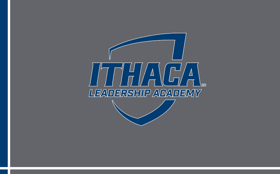 Ithaca College Leadership Academy, navy/blue on grey variant, cell 102
