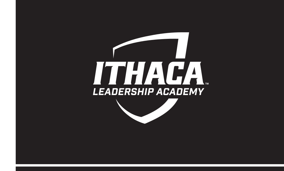 Ithaca College Leadership Academy, white on black variant, cell 104