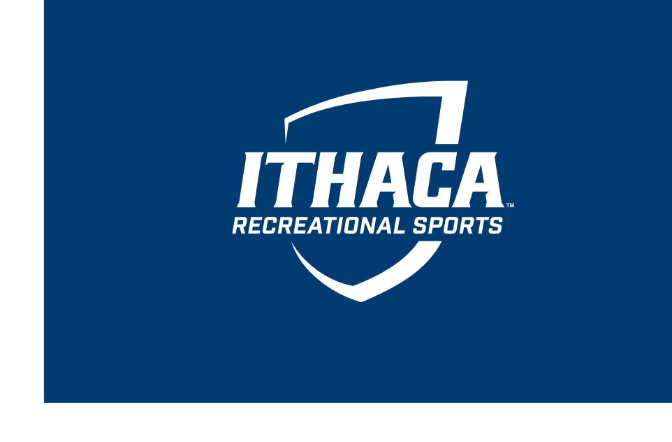 Ithaca College Recreational Sports, white/blue on navy variant, cell 106