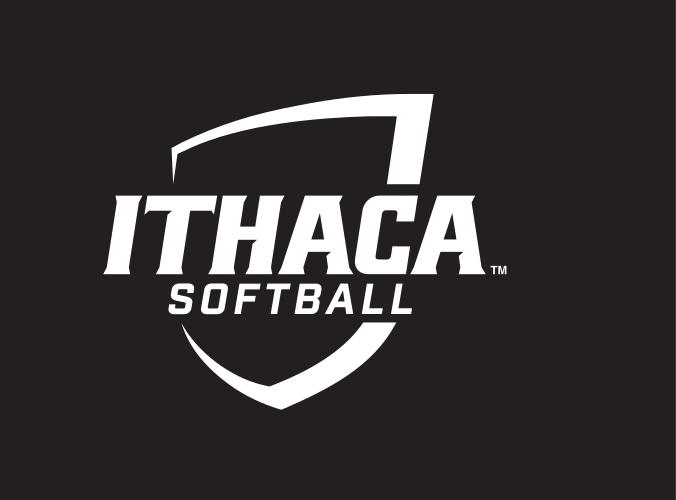 Ithaca shield with Softball, white on black variant, cell 134