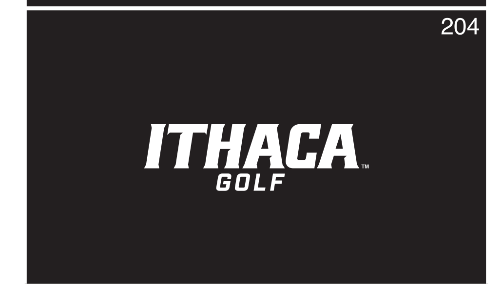 Ithaca Golf, white on black variant, cell 204