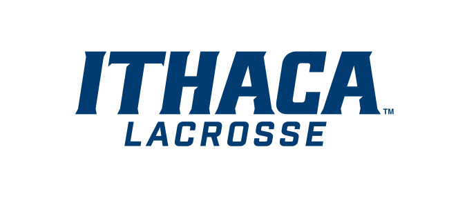 Ithaca Lacrosse logo, blue on white variant, cell 210
