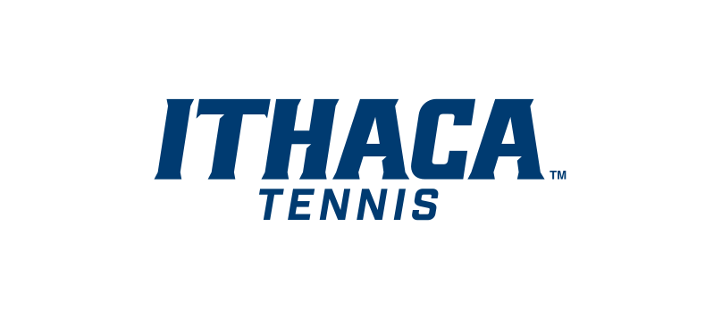 Ithaca Tennis wordmark, blue on white variant, cell 260