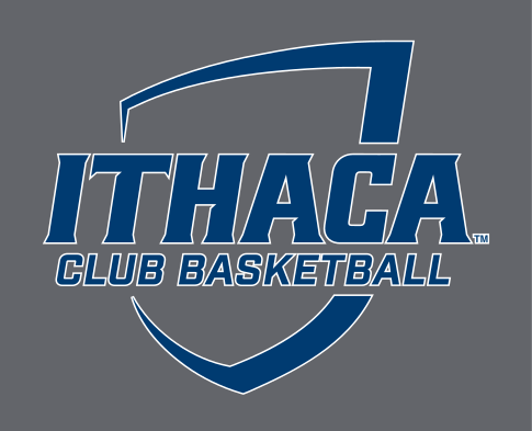 Ithaca College Club Basketball, blue and white on grey variant, cell 282