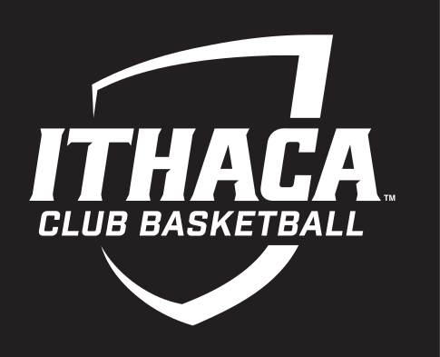 Ithaca College Club Basketball, white on black variant, cell 284