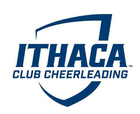 Ithaca College Club Cheerleading, blue on white variant, cell 285