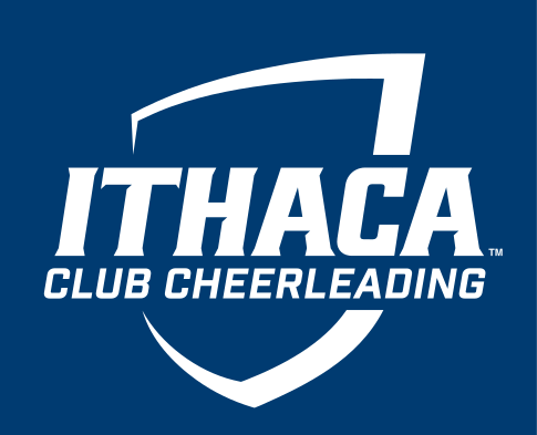 Ithaca College Club Cheerleading, white on blue variant, cell 286