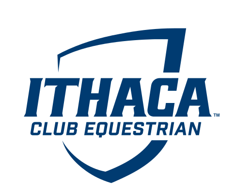 Ithaca College Club Equestrian, blue on white variant, cell 290