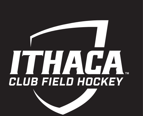 Ithaca College Club Field Hockey, white on black variant, cell 299