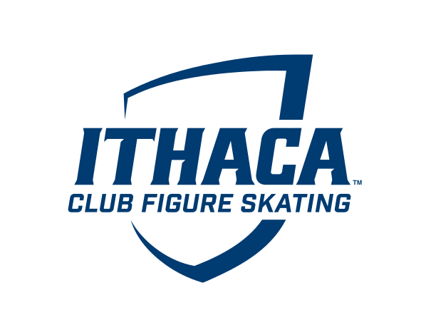 Ithaca College Club Figure Skating, blue on white variant, cell 300