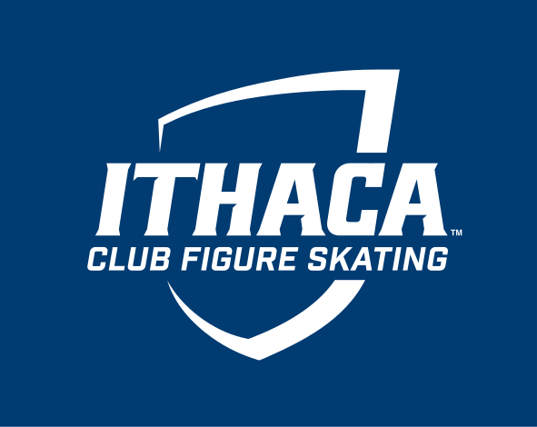 Ithaca College Club Figure Skating, white on blue variant, cell 301