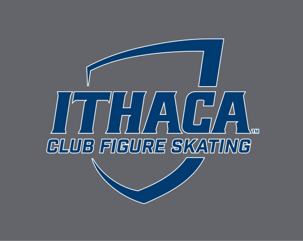 Ithaca College Club Figure Skating, blue on grey variant, cell 302