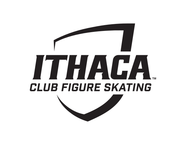 Ithaca College Club Figure Skating, black on white variant, cell 303