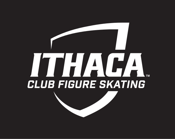 Ithaca College Club Figure Skating, white on black variant, cell 304