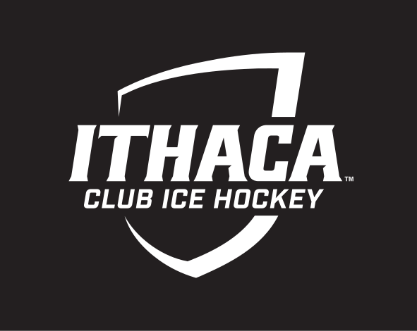 Ithaca College Club Ice Hockey, white on black variant, cell 314