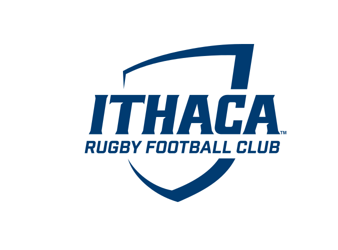 Ithaca shield with Rugby Football Club, blue on white variant, cell 325