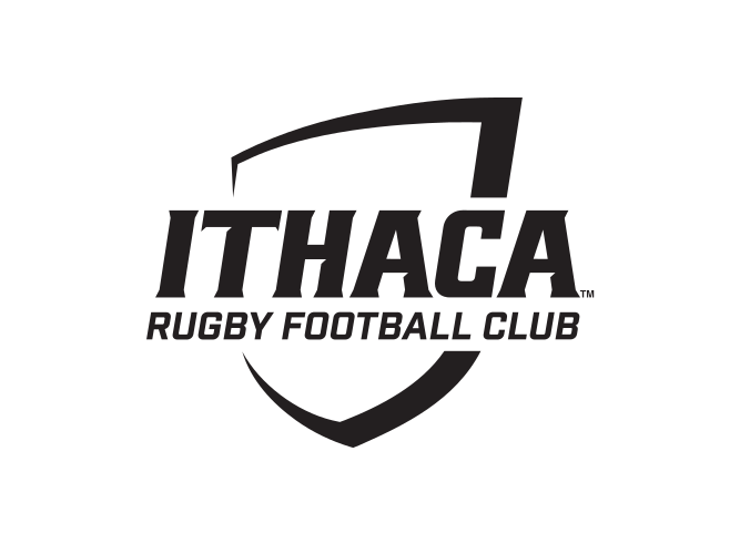 Ithaca shield with Rugby Football Club, black on white variant, cell 328