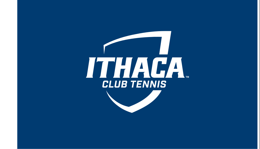 Ithaca College shield, Club Tennis, white/blue on blue variant, cell 341