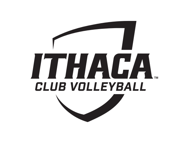 Ithaca College Club Volleyball, black on white variant, cell 353