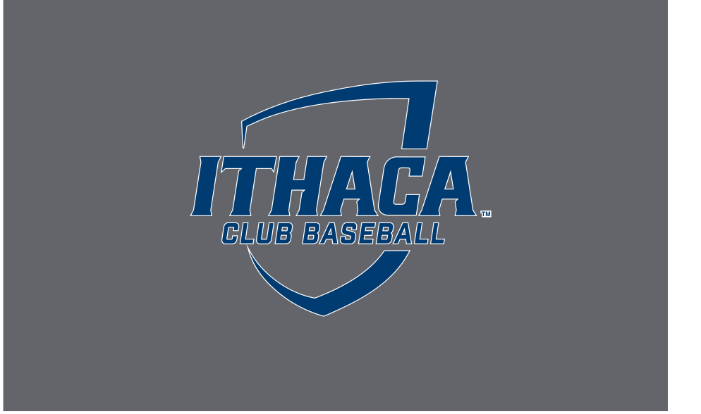 Ithaca College Club Baseball, blue/white on grey variant, cell 357