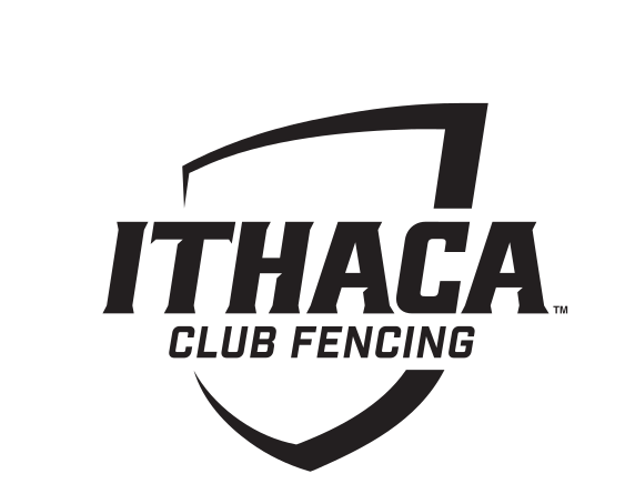Ithaca College Club Fencing, black on white variant, cell 368