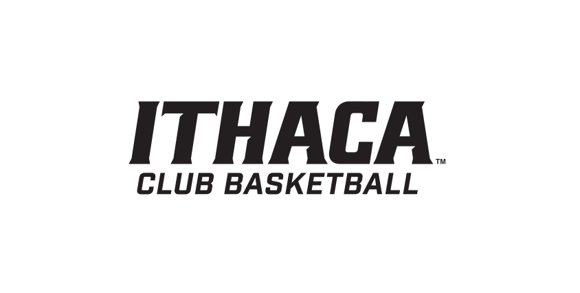 Ithaca Club Basketball wordmark, black on white variant, cell 373