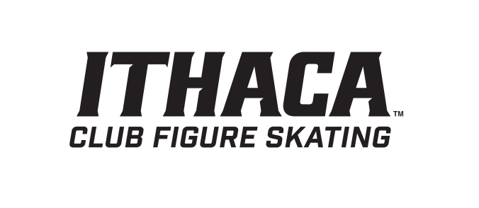 Ithaca Club Figure Skating, navy on white variant, cell 393