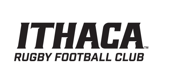 Ithaca Rugby Football Club, blue on white variant, cell 418