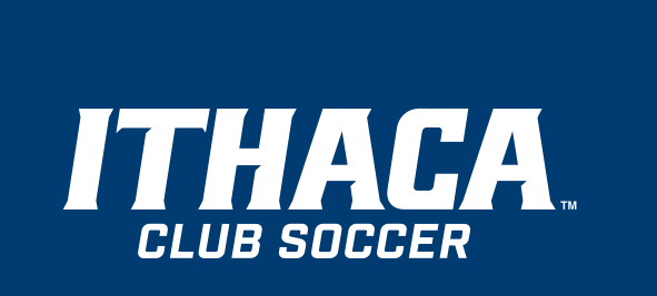 Ithaca Club Soccer, white on blue variant, cell 426